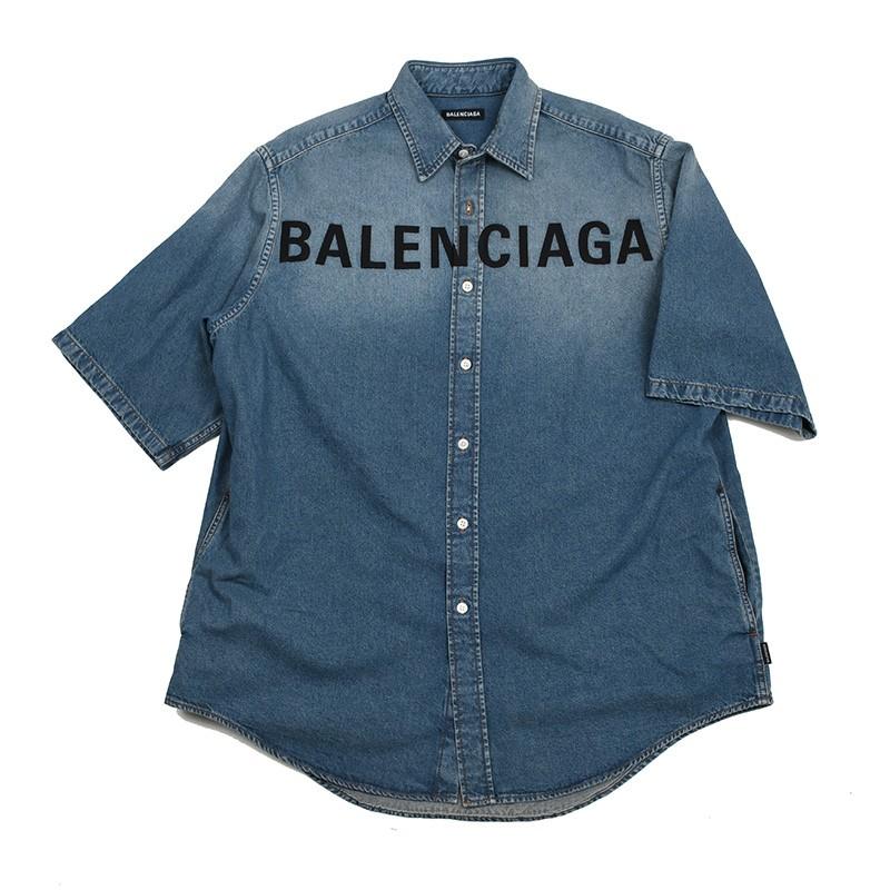 Balenciaga バレンシアガ メンズ ロゴ半袖デニムシャツ イタリア正規品 Tye24 4065 新品 tye セレクトショップshowcase 芦屋 通販 Yahoo ショッピング
