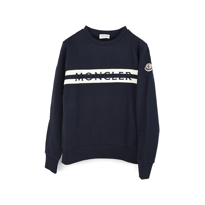 MONCLER KIDS モンクレール ネイビーロゴスウェット キッズ イタリア  