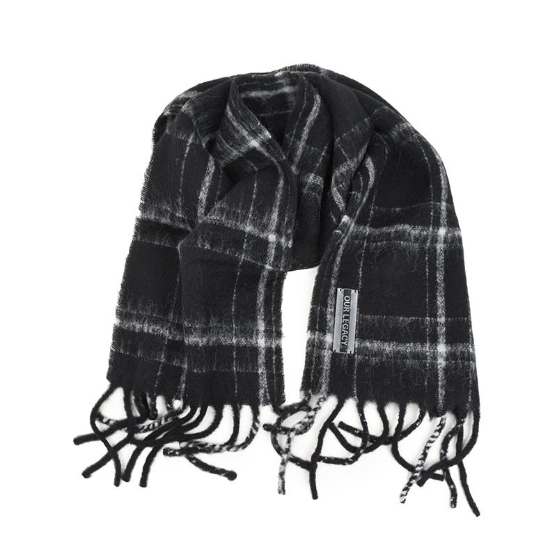 OUR LEGACY アワーレガシー チェックウールマフラー ESTATE SCARF イタリア正規品 A4248EBF アルパカ ウール ロゴ ストール新品 ギフト プレゼント 並行輸入品 | Our Legacy