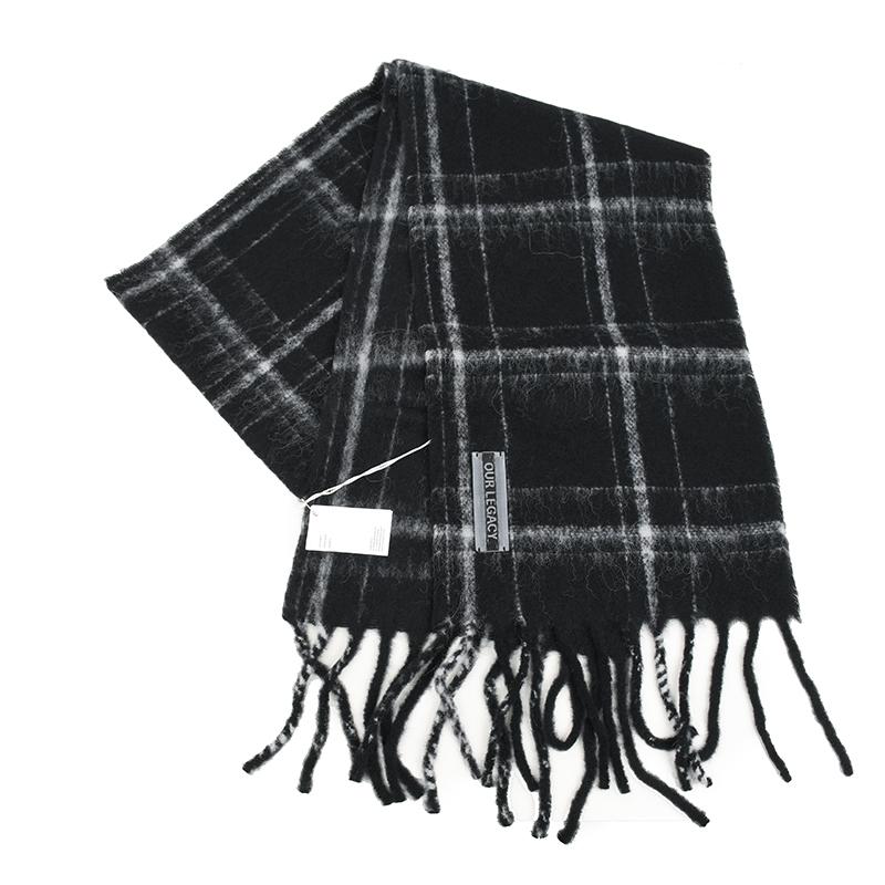OUR LEGACY アワーレガシー チェックウールマフラー ESTATE SCARF イタリア正規品 A4248EBF アルパカ ウール ロゴ ストール新品 ギフト プレゼント 並行輸入品 | Our Legacy | 01