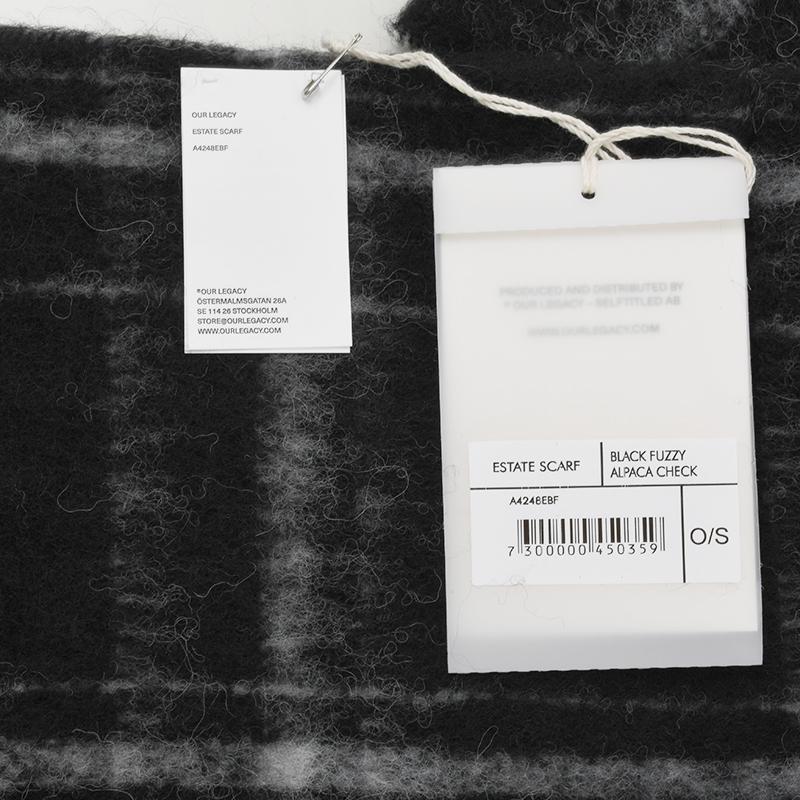 OUR LEGACY アワーレガシー チェックウールマフラー ESTATE SCARF イタリア正規品 A4248EBF アルパカ ウール ロゴ ストール新品 ギフト プレゼント 並行輸入品 | Our Legacy | 04