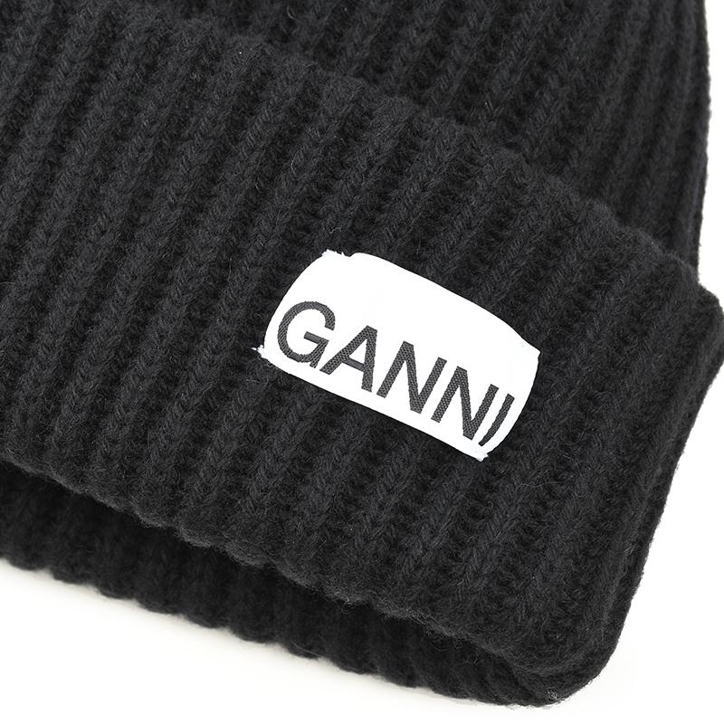 GANNI ニットキャップ 楽天市場】GANNI ガニー ブラック ニット帽 ニットキャップ