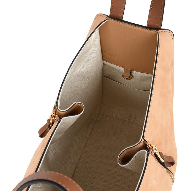 【美品】LOEWE ロエベ　ハンモック ロエベ ハンモックバッグ スモール ソフトグレインカーフ サンド