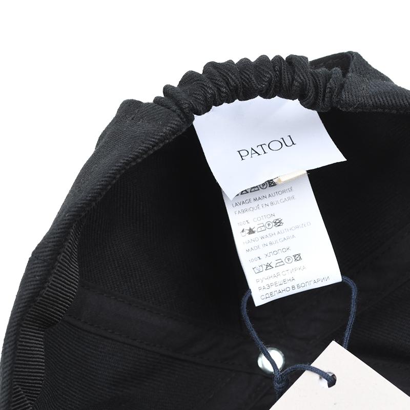 PATOU パトゥ コットン ブラックキャップ AC0400132 999B イタリア正規  