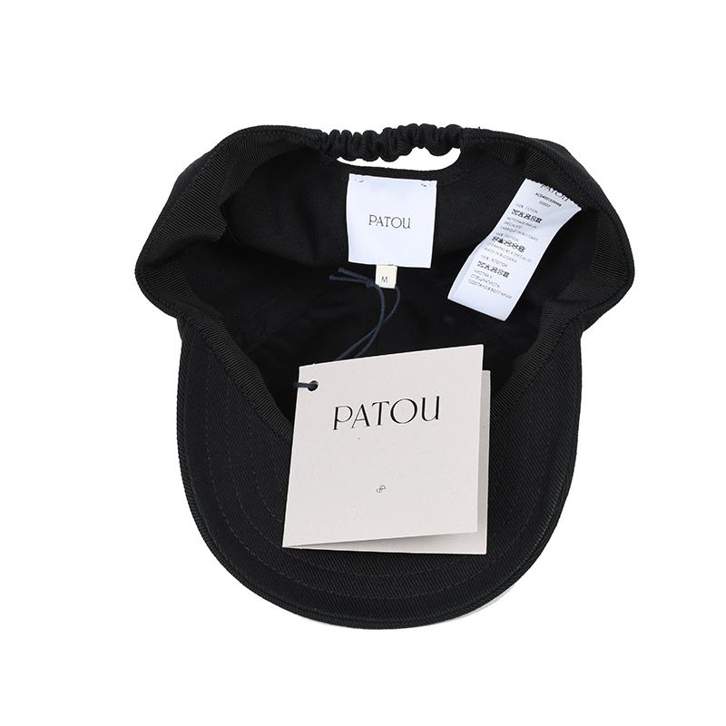 PATOU パトゥ コットン ブラックキャップ AC0400132 999B 2024SS  