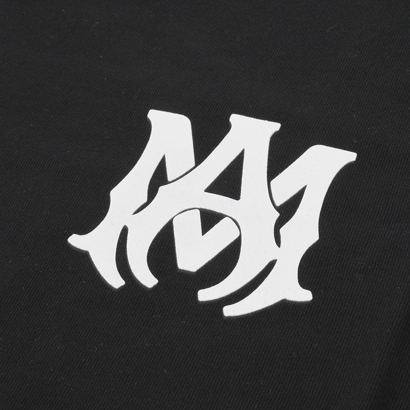 即日発送‼️AMIRI黒色AMマーク AMIRI（アミリ） ブラック半袖Tシャツ メンズ イタリア正規品