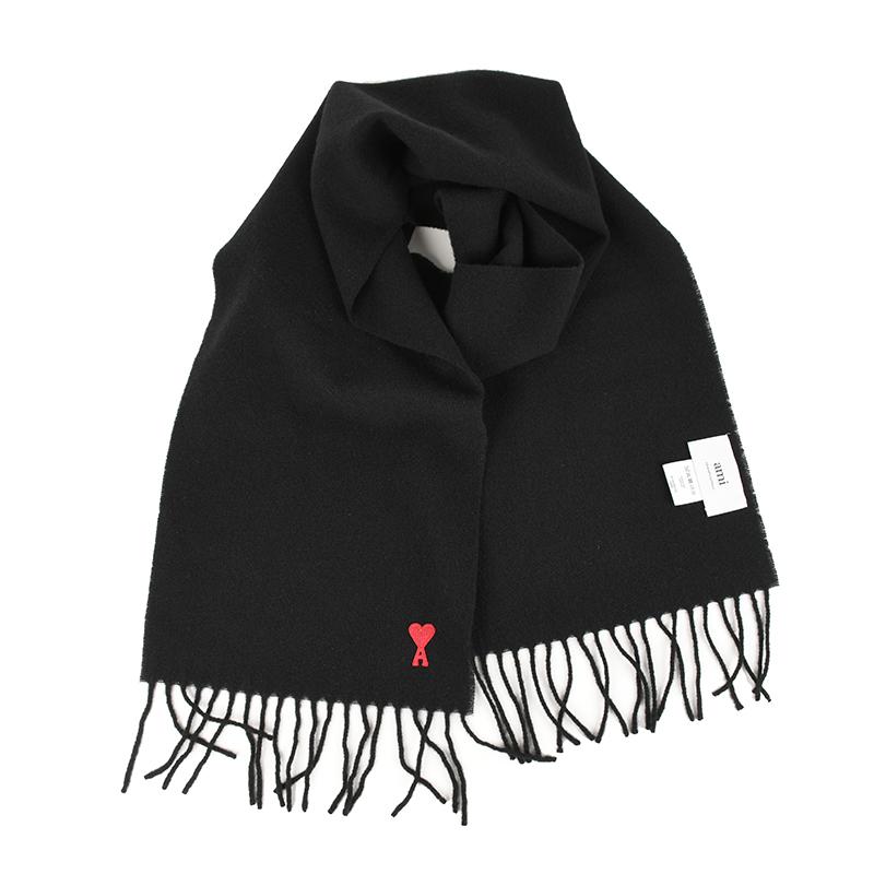 ami paris アミ パリス マフラー　黒 AMI Alexandre Mattiussi AMI PARIS ALEXANDRE MATTIUSSI アミ パリス