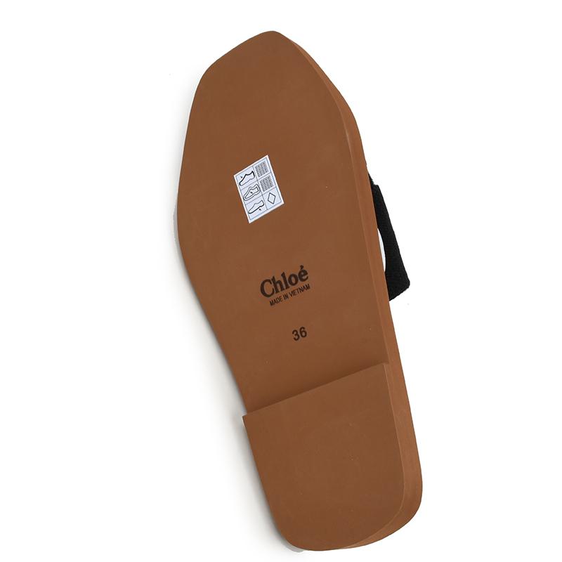 Chloe CHLOE クロエ ブラック フラットミュール WOODY サンダル  