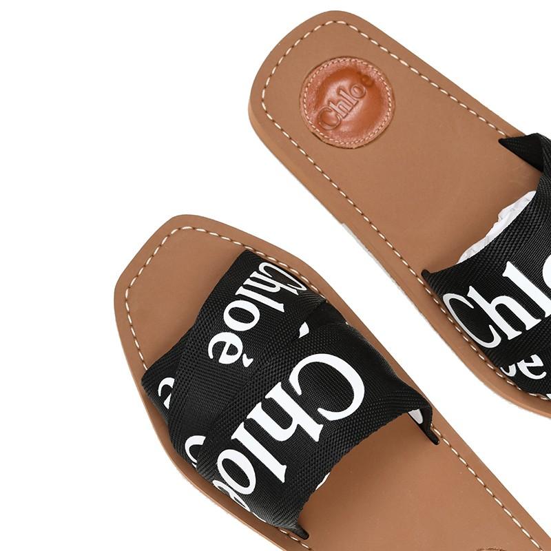 Chloe CHLOE クロエ ブラック フラットミュール WOODY サンダル  