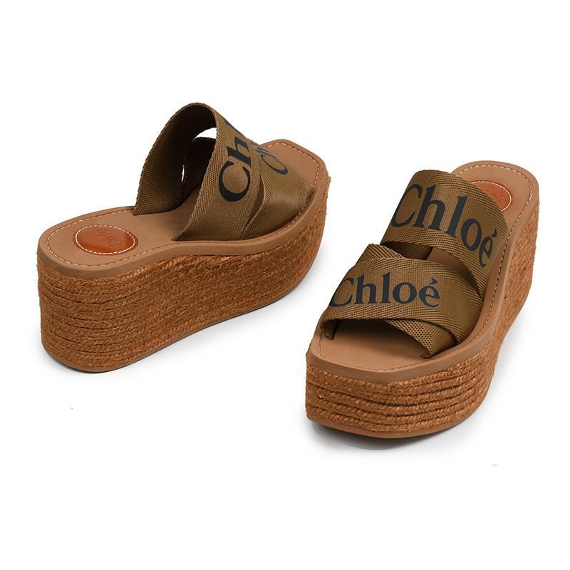 Chloe CHLOE クロエ WOODY ウェッジミュールサンダル イタリア正規品 