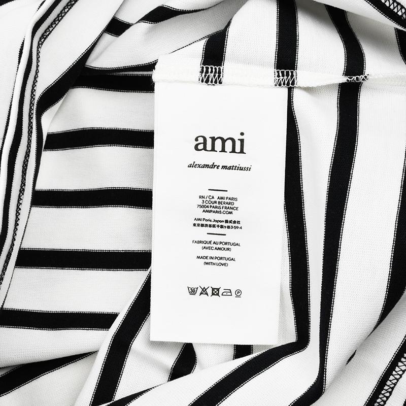 AMI ALEXANDRE MATTIUSSI アミ ボーダー長袖Tシャツ E22UTS300 072