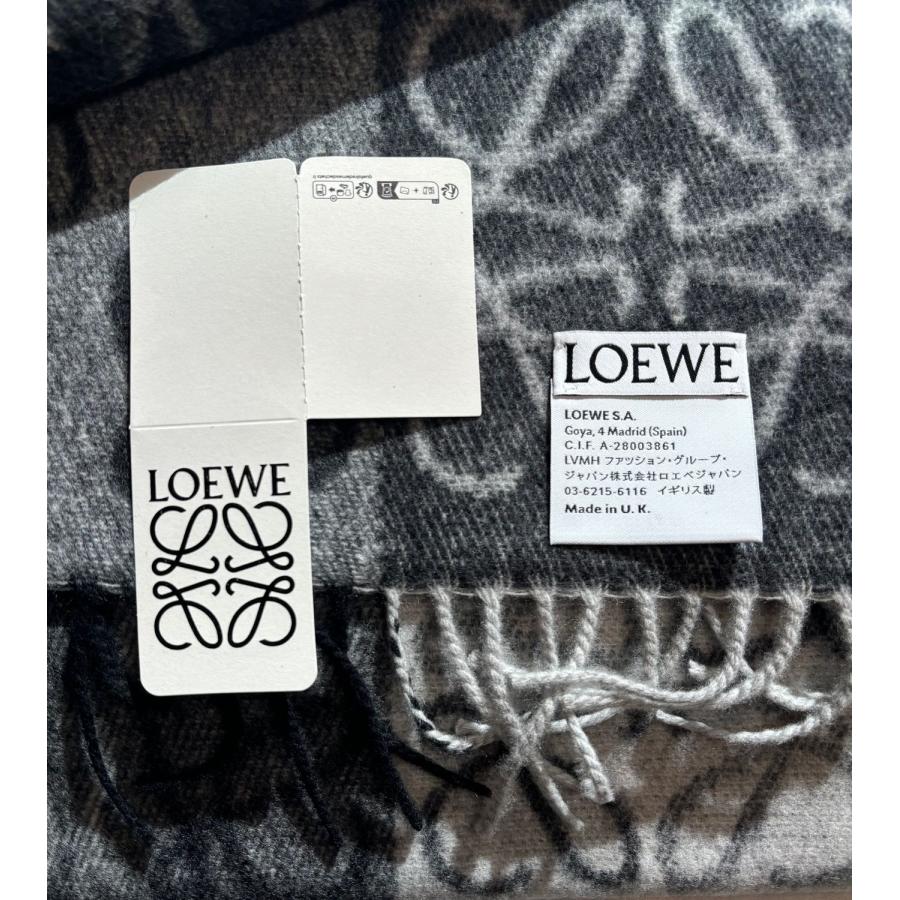 希少！新品未使用！大人気ロエベマフラー　ブラック LOEWE 並行輸入品 イタリア正規品 ロエベ アナグラム スカーフ