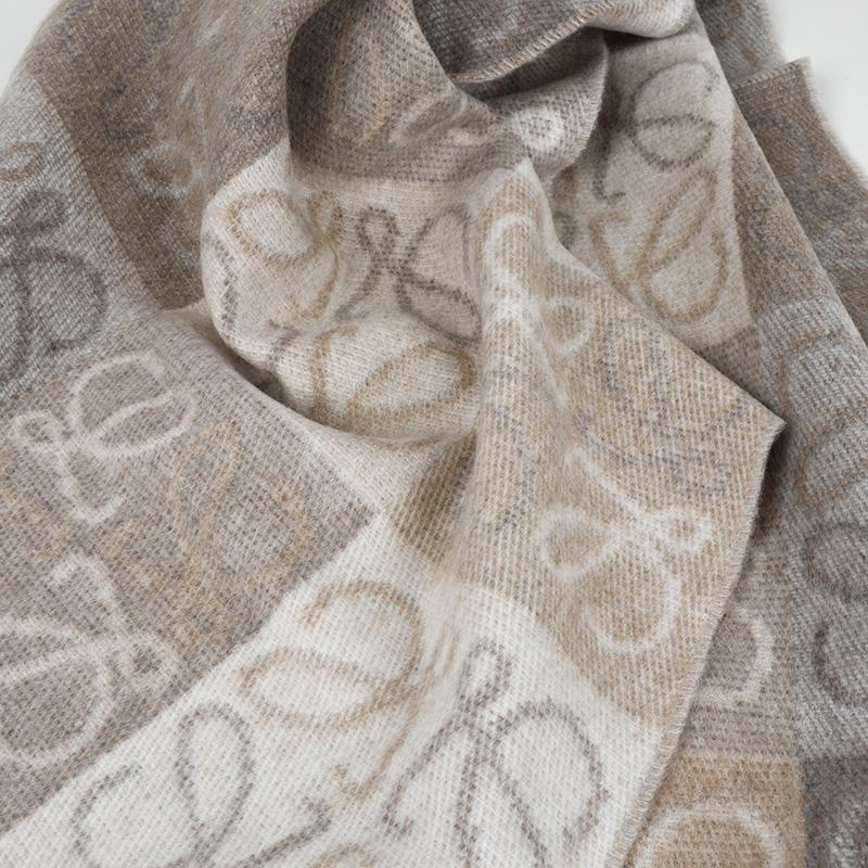 LOEWE（ロエベ） アナグラム スカーフ マフラー カシミヤ混 F810487