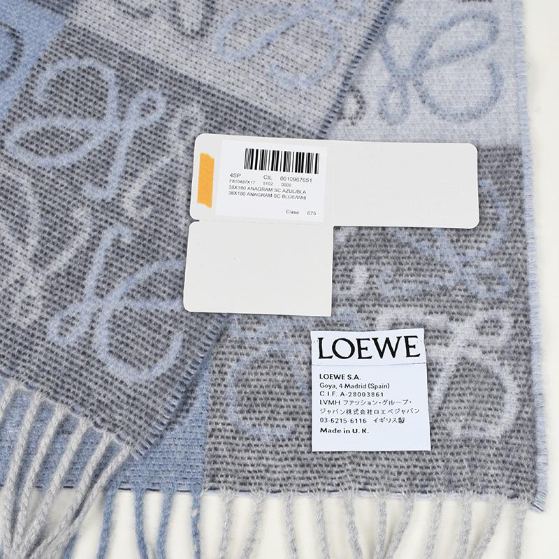 LOEWE ロエベ アナグラム スカーフ マフラー カシミヤ混