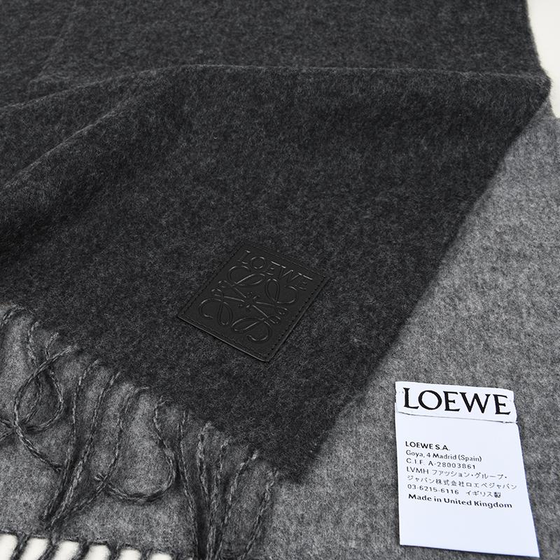 LOEWE ロエベ マフラー ロゴパッチ ウール&カシミヤ F811251X06 LOEWE ロエベ マフラー ロゴパッチ ウール&カシミヤ F811251X06