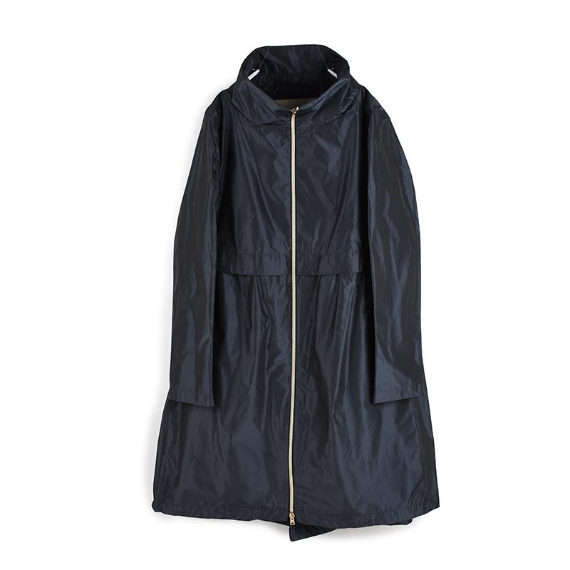 HERNO（ヘルノ） レディース ネイビーフーデットロングコート