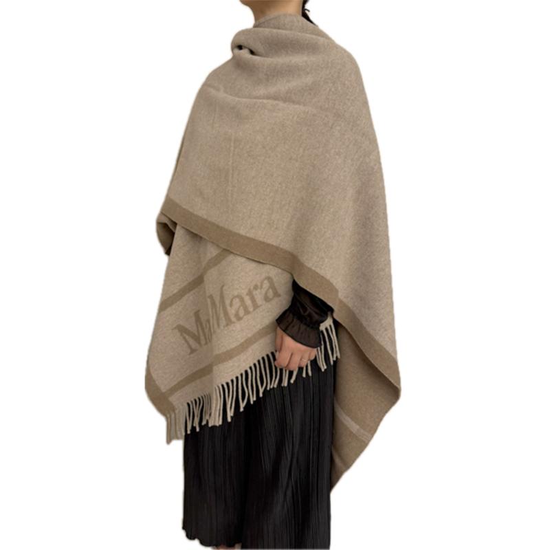 Max Mara マックスマーラ ヒルデ ケープ ポンチョ HILDE 001 ベージュ ショール フリンジ イタリア正規品 新品 並行輸入品 | Max Mara