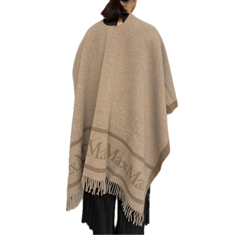Max Mara マックスマーラ ヒルデ ケープ ポンチョ HILDE 001 ベージュ ショール フリンジ イタリア正規品 新品 並行輸入品 | Max Mara | 01