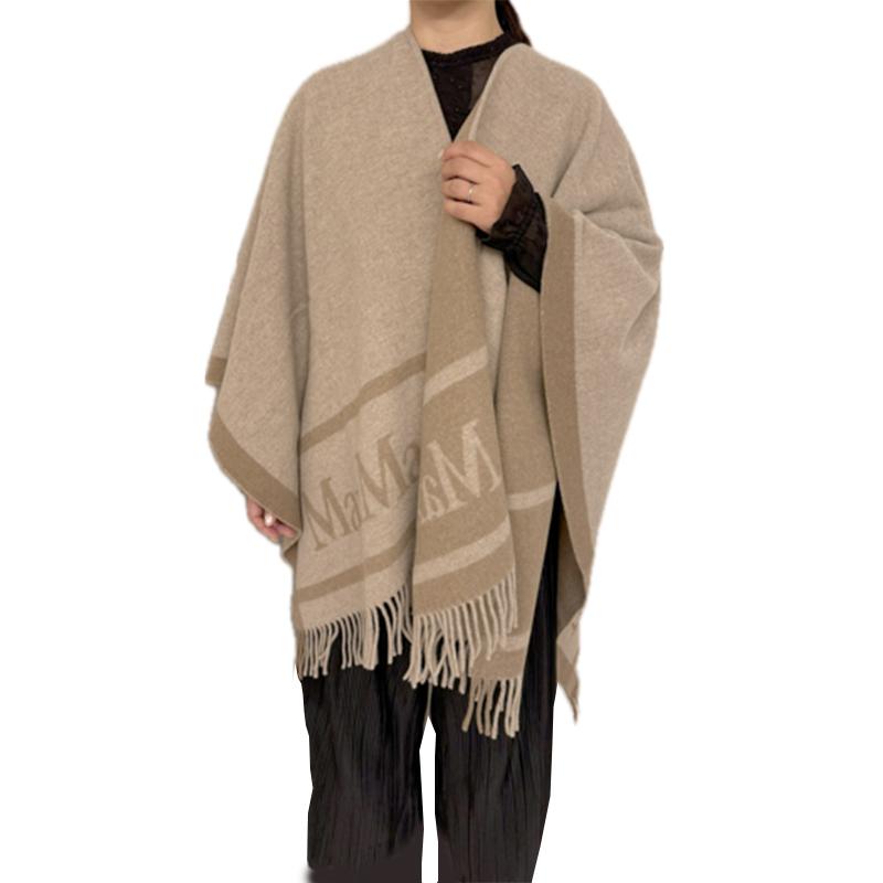Max Mara マックスマーラ ヒルデ ケープ ポンチョ HILDE 001 ベージュ ショール フリンジ イタリア正規品 新品 並行輸入品 | Max Mara | 02
