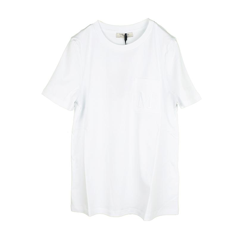 'S Max Mara エスマックスマーラ MADERA ホワイト半袖Tシャツ 新品 2429976011600 並行輸入品　イタリア正規品 | S MAXMARA