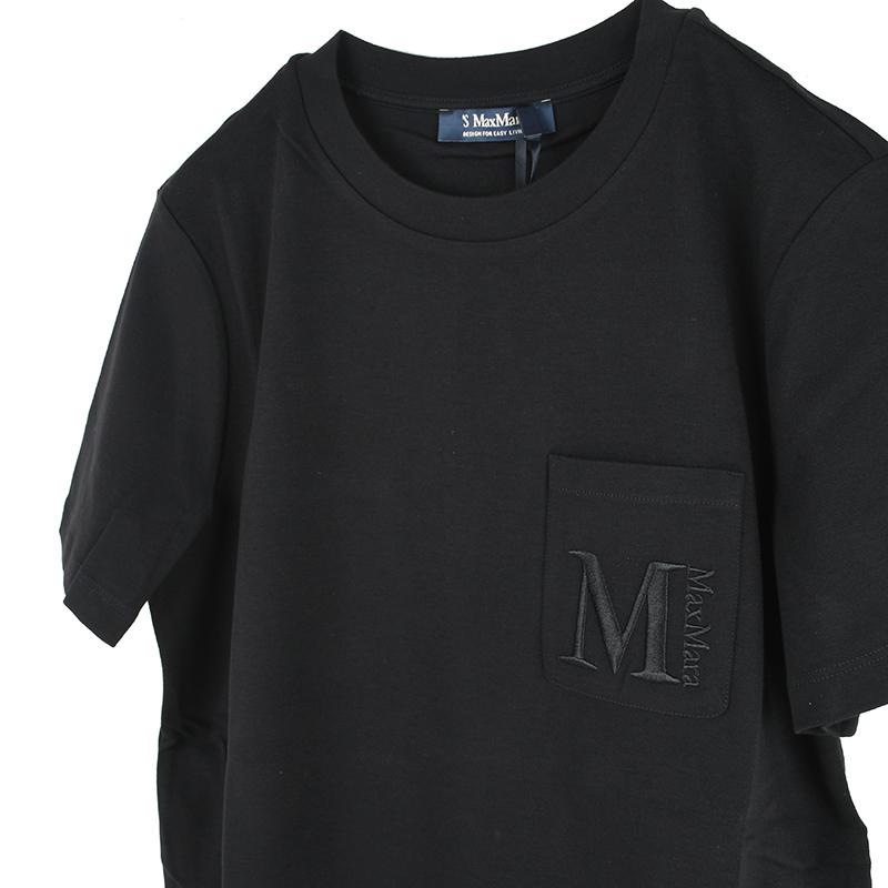 'S Max Mara エスマックスマーラ MADERA ブラック半袖Tシャツ 新品 2429976011600 並行輸入品　イタリア正規品 | S MAXMARA | 01