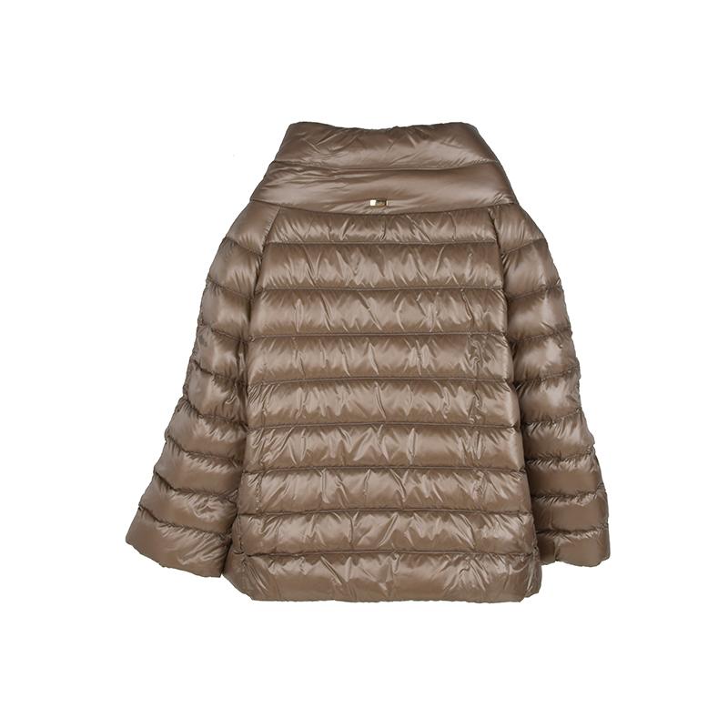 【新品未使用タグ付き】HERNO ヘルノ ソフィア ダウン 46 ライトブラウン HERNO（ヘルノ） レディース SOFIA 七分袖ダウンジャケット 軽量