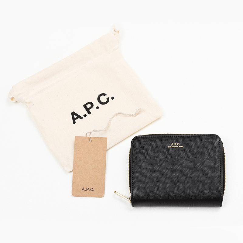 A.P.C. アーペーセー ブラック二つ折り財布 イタリア正規品 新品 PXBJQ 