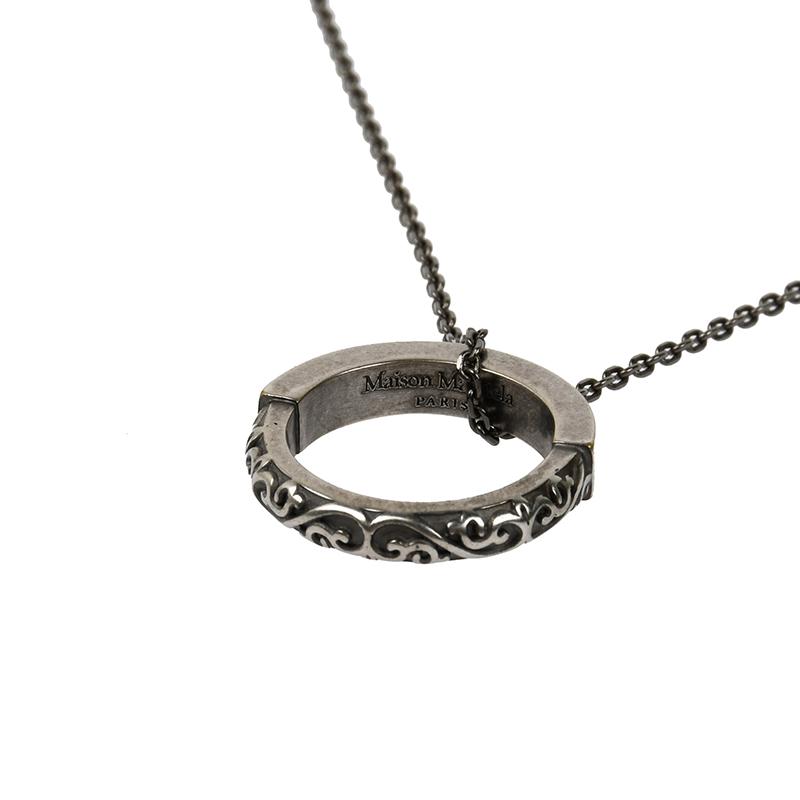 MAISON MARGIELA メゾン マルジェラ マットシルバーリングネックレス