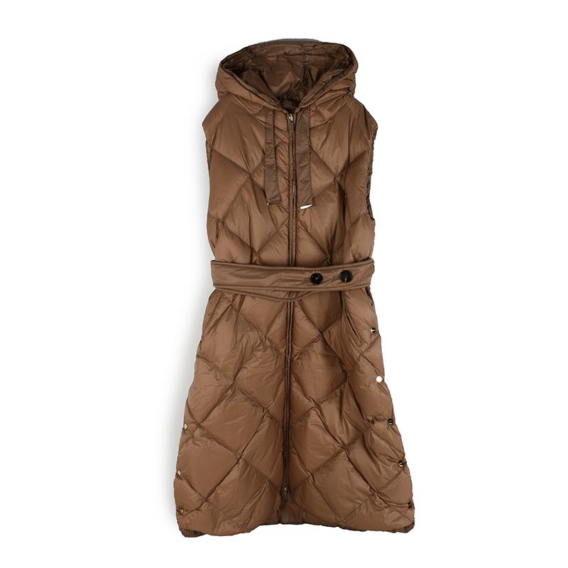 MAX MARA THE CUBE マックスマーラ ザ・キューブ キャメル ロングダウンベスト トレギル TREGIL 040レディース イタリア正規品 新品　並行輸入品 | S MAXMARA | 09