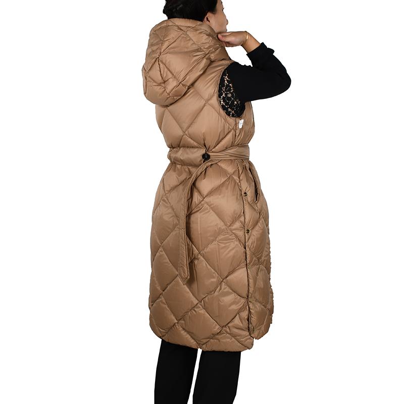 MAX MARA THE CUBE マックスマーラ ザ・キューブ キャメル ロングダウンベスト トレギル TREGIL 040レディース イタリア正規品 新品　並行輸入品 | S MAXMARA | 01