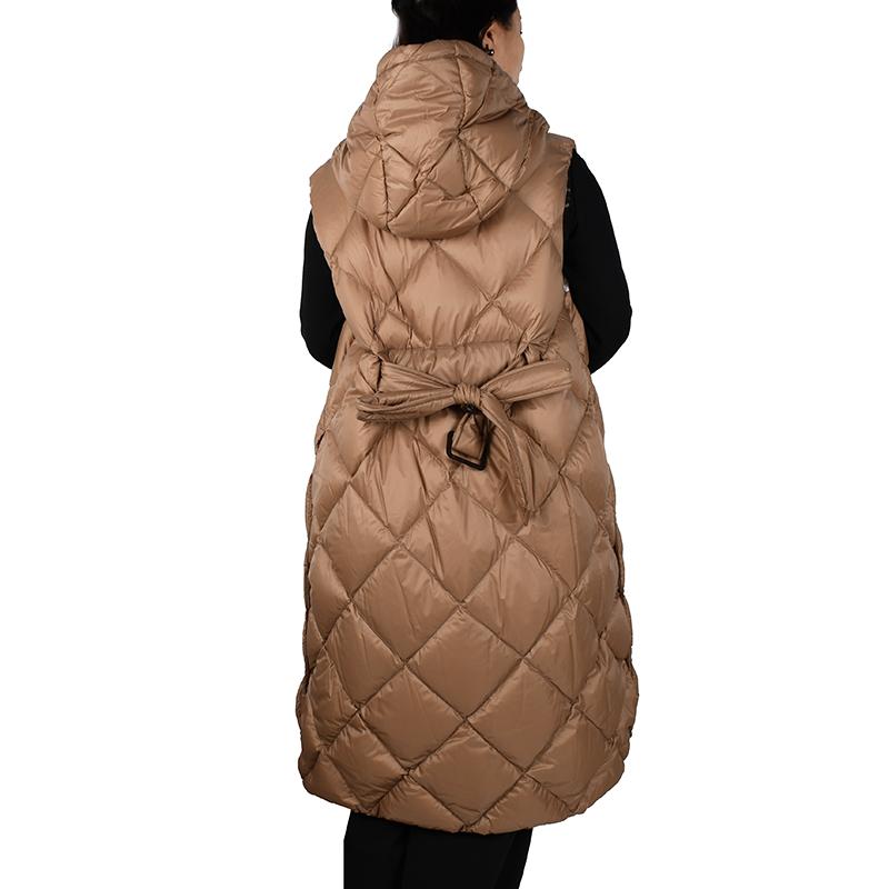 MAX MARA THE CUBE マックスマーラ ザ・キューブ キャメル ロングダウンベスト トレギル TREGIL 040レディース イタリア正規品 新品　並行輸入品 | S MAXMARA | 02