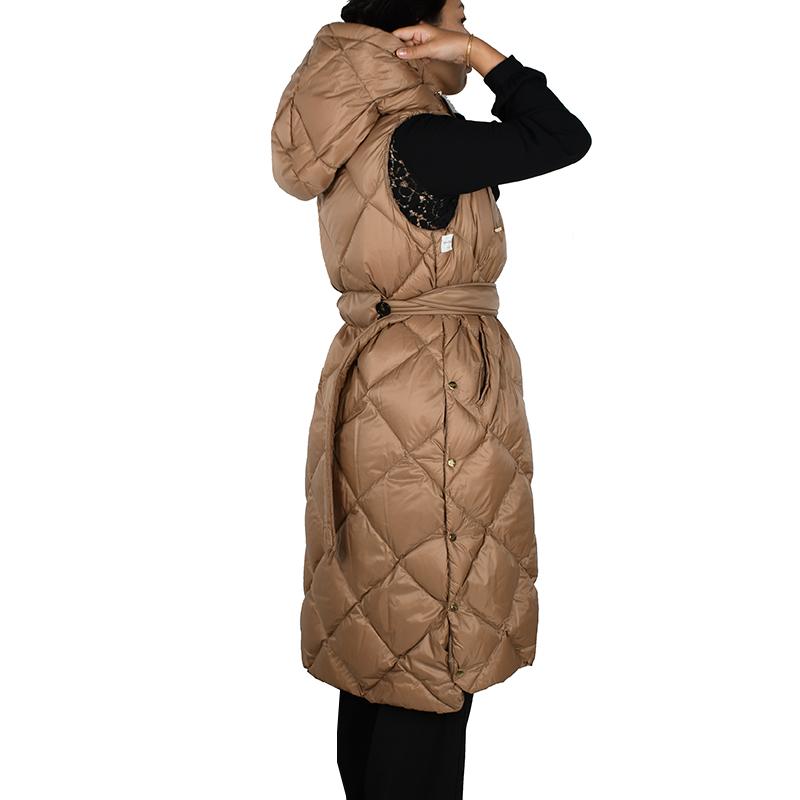 MAX MARA THE CUBE マックスマーラ ザ・キューブ キャメル ロングダウンベスト トレギル TREGIL 040レディース イタリア正規品 新品　並行輸入品 | S MAXMARA | 05