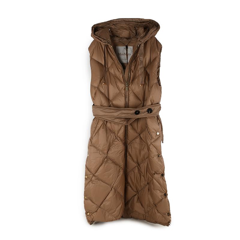 MAX MARA THE CUBE マックスマーラ ザ・キューブ キャメル ロングダウンベスト トレギル TREGIL 040レディース イタリア正規品 新品　並行輸入品 | S MAXMARA | 08