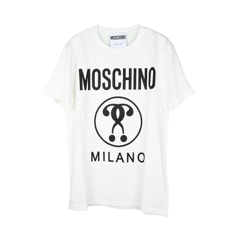 MOSCHINO モスキーノ ホワイトロゴ半袖Tシャツ イタリア正規品 ZA0706