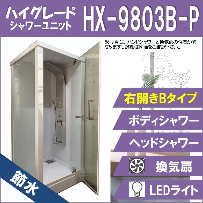 返品交換不可節水シャワーユニット HX-9803B-P (新モデル 右開きBタイプ)  W950×D950×H2250  ハイグレード