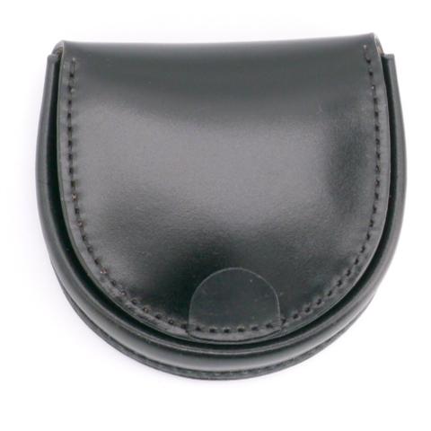 馬蹄型コインケース ブラック 高級メンズ財布 小銭入れ 格安コードバン