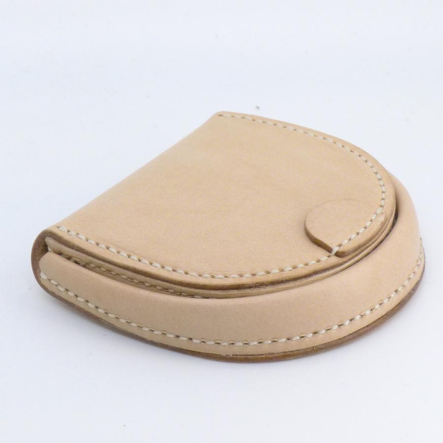 馬蹄型コインケース ヌメ革生成り小銭入れ 手縫いハンドメイド 馬蹄型コインケース ヌメ革生成り小銭入れ 手縫いハンドメイド