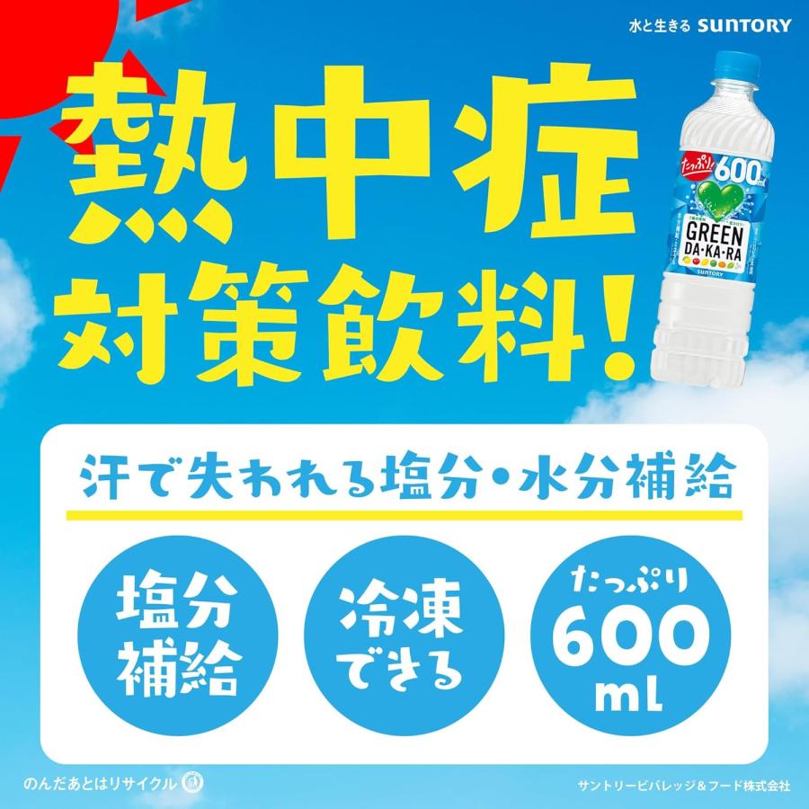 GREEN DA・KA・RA 「24本」 グリーンダカラ 600ml 24本 1箱 サントリー