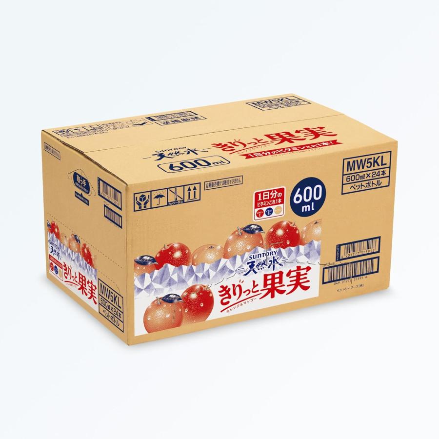 サントリー天然水 「48本」 きりっと果実 オレンジ＆マンゴー 600ml×24