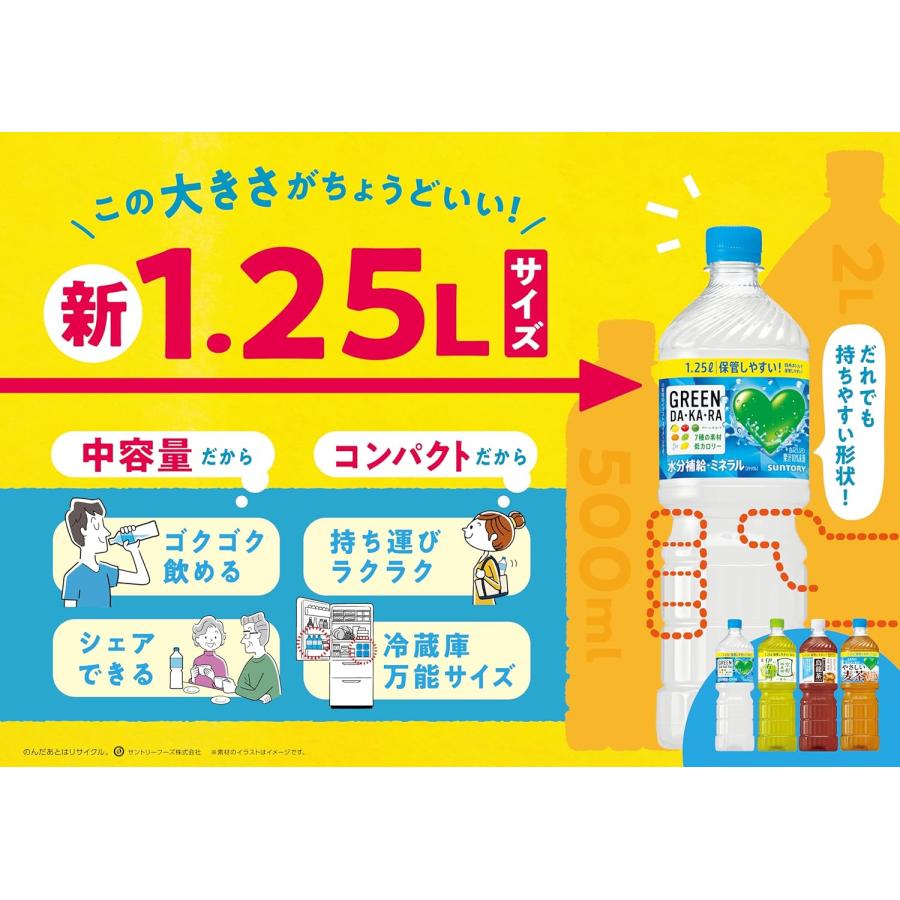 GREEN DA・KA・RA 「8本」グリーンダカラ 1.25L 8本 1ケース