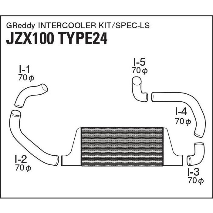 マークII JZX100　1JZ-GTE 【12010461】トラスト　TRUST　GREDDY インタークーラーキット 　SPEC-LS｜showup-asahi｜02