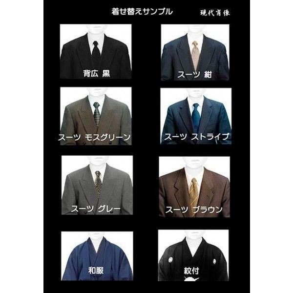 価格 名入れ遺影写真制作名刺サイズ２面メタルスタンドゴールド