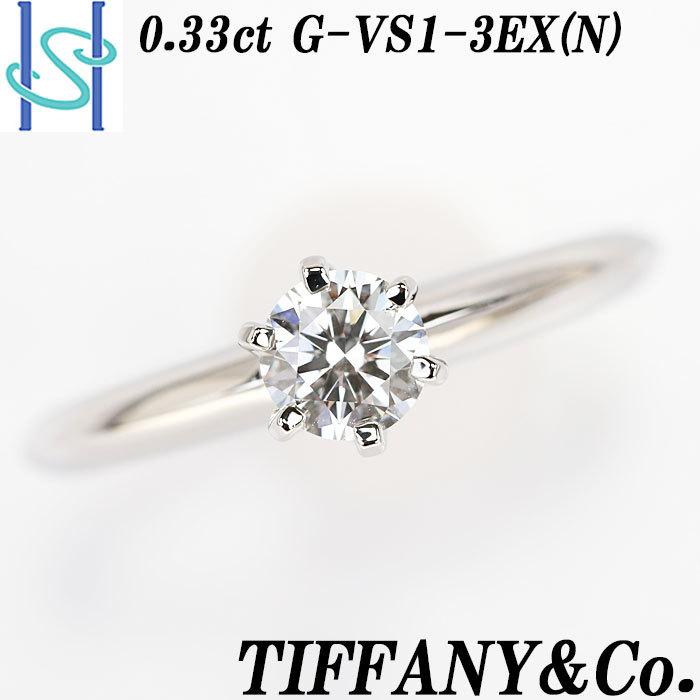 ティファニー ダイヤリング ダイヤモンド ソリティア H Pt950 9号 0.33 ...