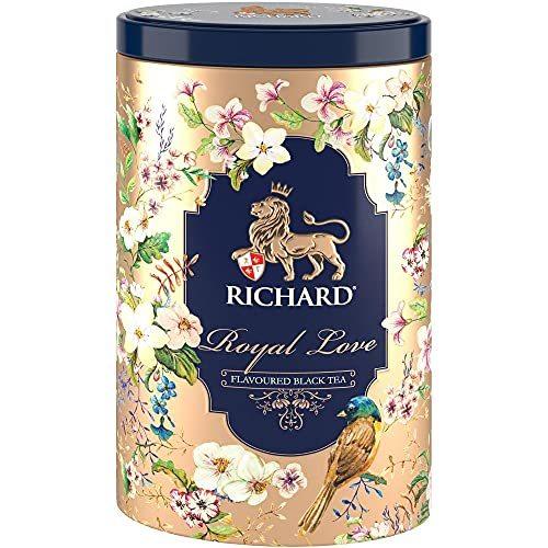 紅茶 RICHARD Royal Love リチャード ロイヤル ラブ 缶 バニラ ベルガモット 時間指定不可 80g リーフ お値打ち価格で ゴールド