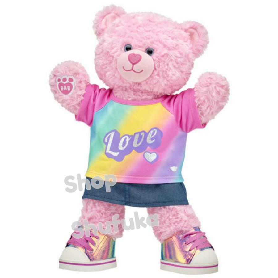 ビルドアベア テディベア ぬいぐるみ ピンク クマ Pink Cuddles Teddy 40cm 日本未発売 アメリカ購入 Build A Bear  Work Shop