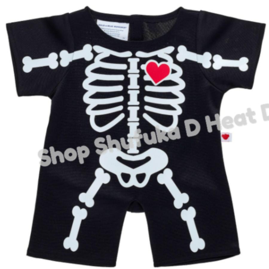 ビルドアベア スケルトン 黒 ブラック ハロウィン ぬいぐるみ用 骸骨 コスチューム 仮装 衣装 パジャマ Skeleton Halloween Build A Bear Work Shop c0012 D Heart D 通販 Yahoo ショッピング