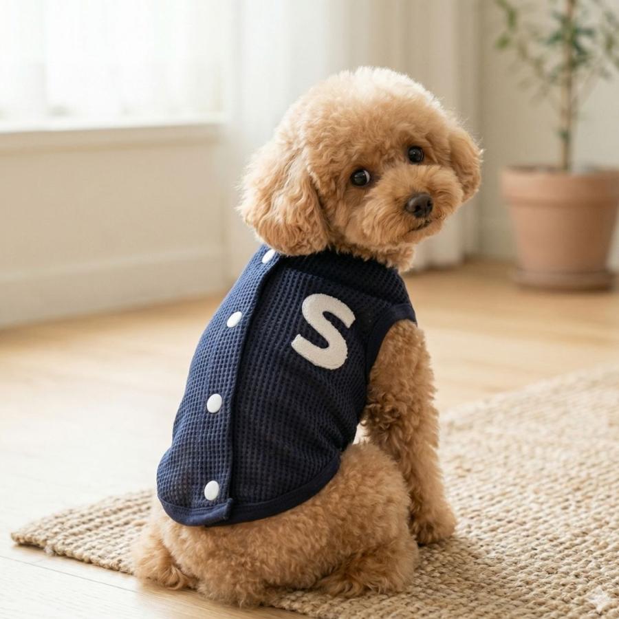 No.546•547 犬服ハンドメイド バックオープンワンピース2着 バックオープン・無地スウェットカーディガンベスト | 犬服通販ドッグ