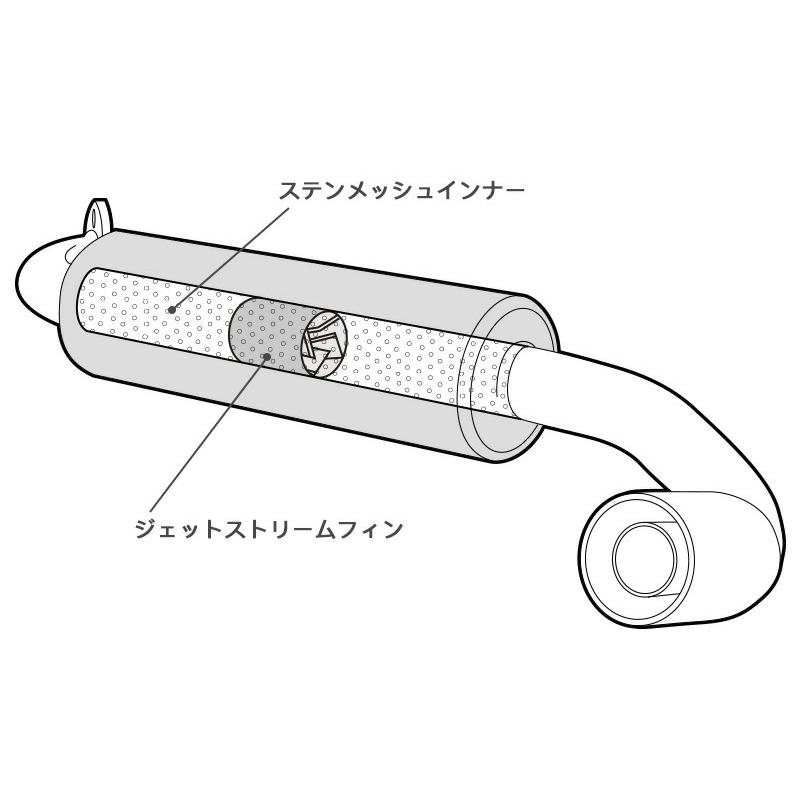 APIO（アピオ） 静香御前マフラー JC74 ジムニーノマド用 認証制度適合