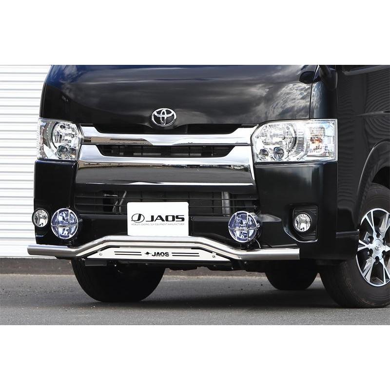 JAOS フロントスキッドバー ハイエース 200系 標準3〜4型 : シューエイ 