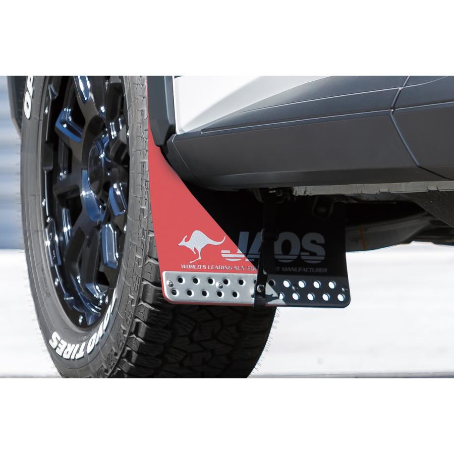 JAOS マッドガードⅢ フロントセットリヤセット レッド エクストレイル31系
